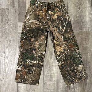 Edge Kids Camo Cargo Pants - Brown and Green
